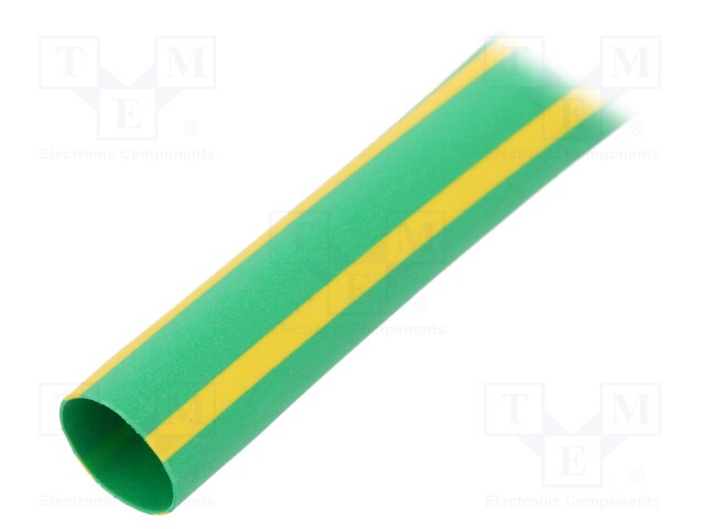 Heat shrink sleeve; thin walled; 3: 1; 6mm; L: 30m; yellow-green