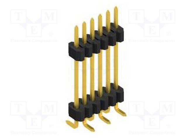 Connector: pin strips; pin header; male; PIN: 6; 1.27mm; SMT; 1x6