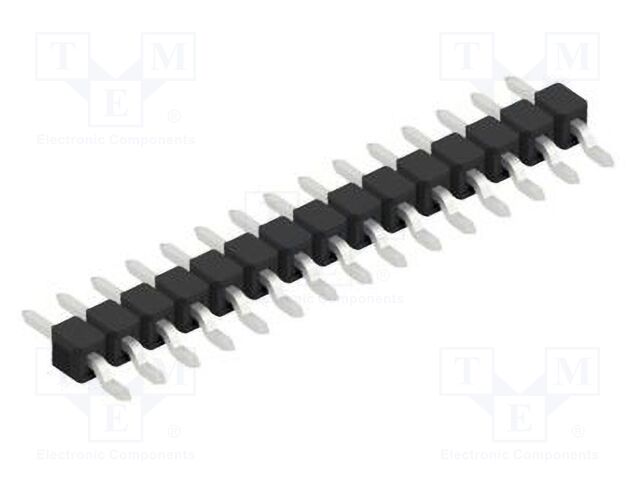 Connector: pin strips; pin header; male; PIN: 15; 2.54mm; SMT; 1x15
