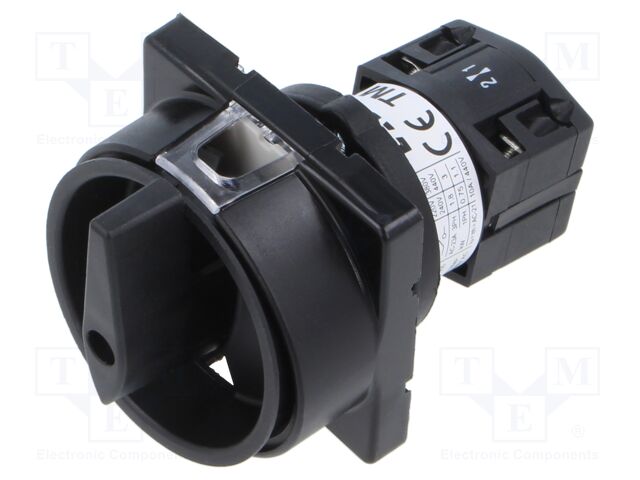 Switch: cam switch; Stabl.pos: 2; 10A; OFF-ON; for building in