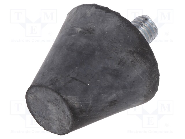 Vibroisolation foot; Ø: 20mm; Shore hardness: 40±5; 358N; 84N/mm