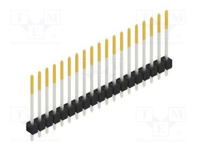 Connector: pin strips; pin header; male; PIN: 19; 2.54mm; THT; 1x19