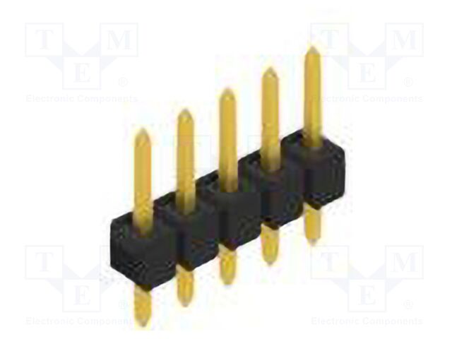 Connector: pin strips; pin header; male; PIN: 5; 2.54mm; THT; 1x5
