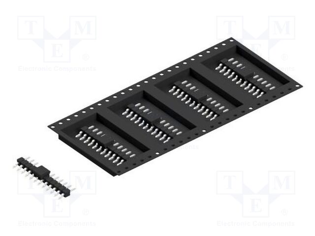 Connector: pin strips; pin header; male; PIN: 12; 2.54mm; SMT; 1x12