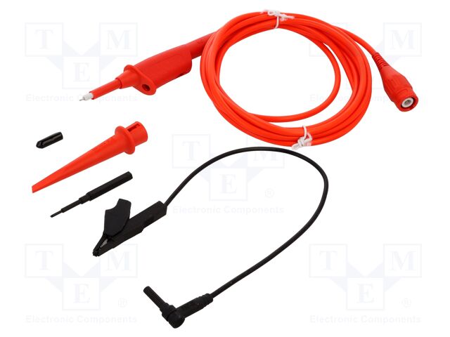 Probe: for oscilloscope; 0÷150MHz; 10: 1; 1.3ns; 10÷30pF; red; 2.5m