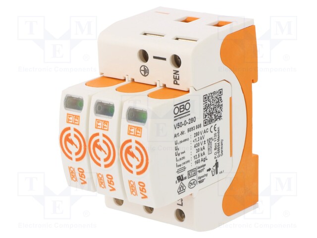 Surge arrestor; Mounting: DIN; IP20