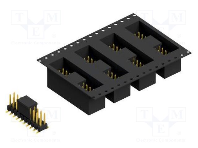 Connector: pin strips; pin header; male; PIN: 20; 2.54mm; SMT; 2x10