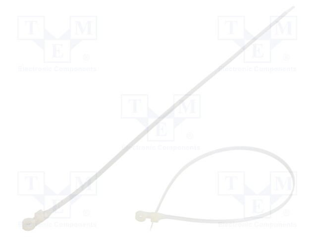 Cable tie; with a hole for screw mounting; L: 380mm; W: 4.8mm
