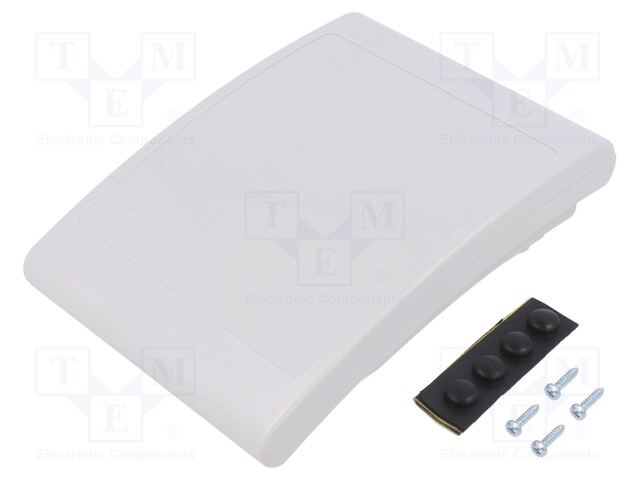 Enclosure: desktop; X: 117.5mm; Y: 155.8mm; Z: 36.5mm; ABS; grey