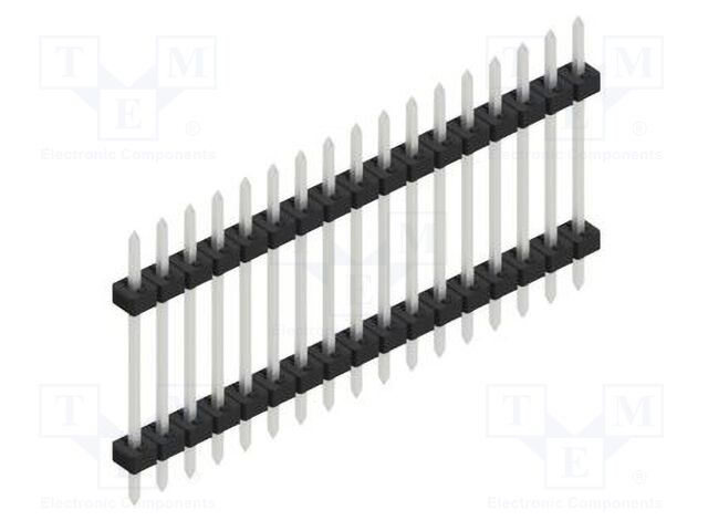 Connector: pin strips; pin header; male; PIN: 17; 2mm; THT; 1x17