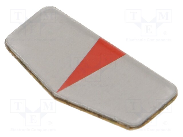 Pointer; self-adhesive; silver; stainless steel; 20x10mm