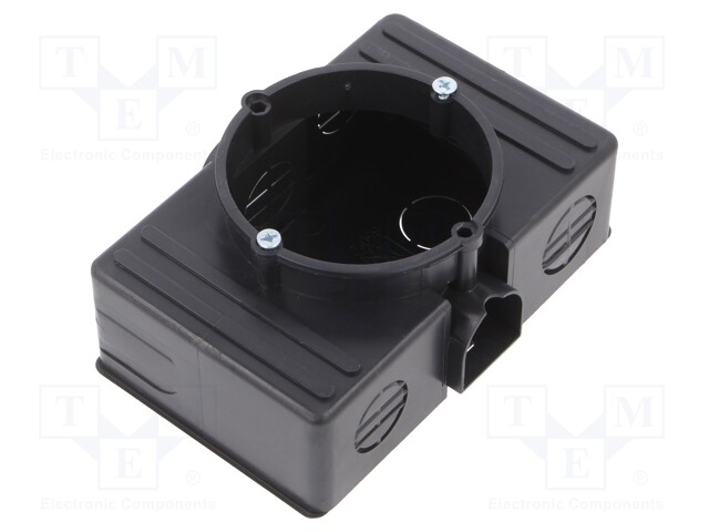 Enclosure: back box; X: 81mm; Y: 114mm; Ø: 60mm; Z: 48mm; polystyrene