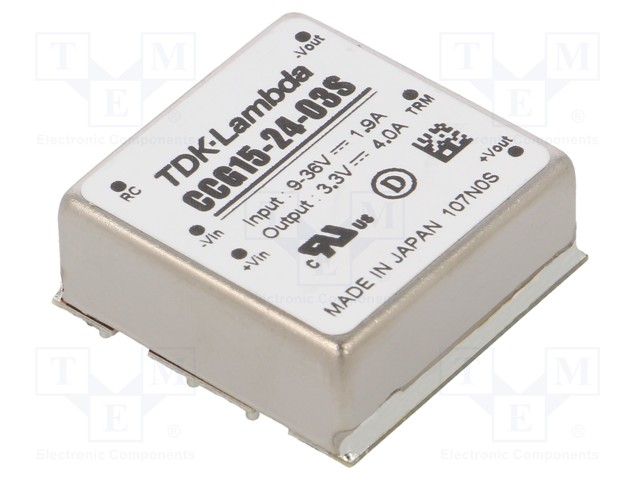 Converter: DC/DC; 13.2W; Uin: 9÷36V; 3.3VDC; Iout: 4A; 20g