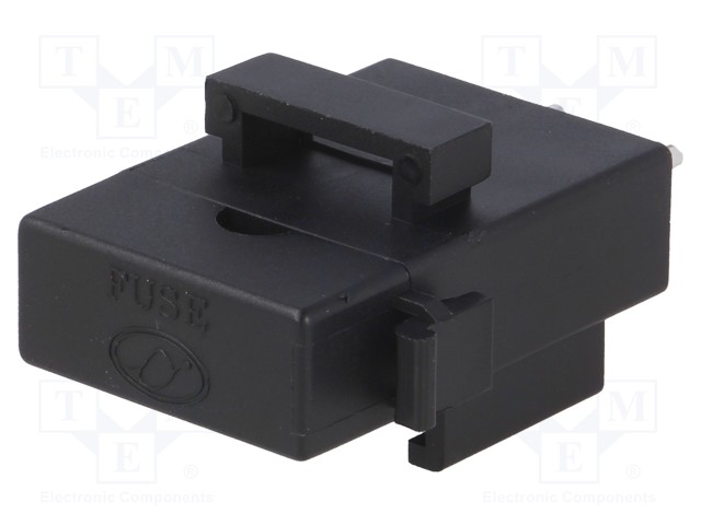 Fuse acces: fuse holder; fuse: 19mm; 20A; THT; Contacts: brass