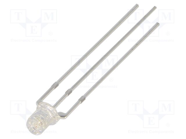 LED; green,yellow; 3mm; 140°; Front: flat; 2.1÷2.6/2.9÷3.4VDC