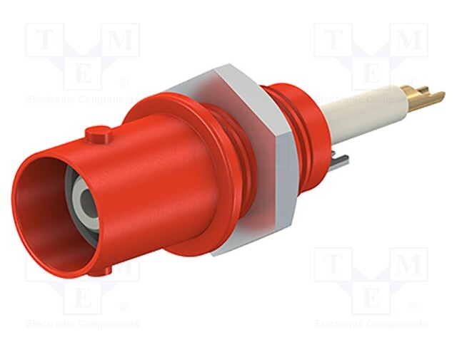 Connector: socket; BNC; red; Connection: screw; on panel; 5÷40°C