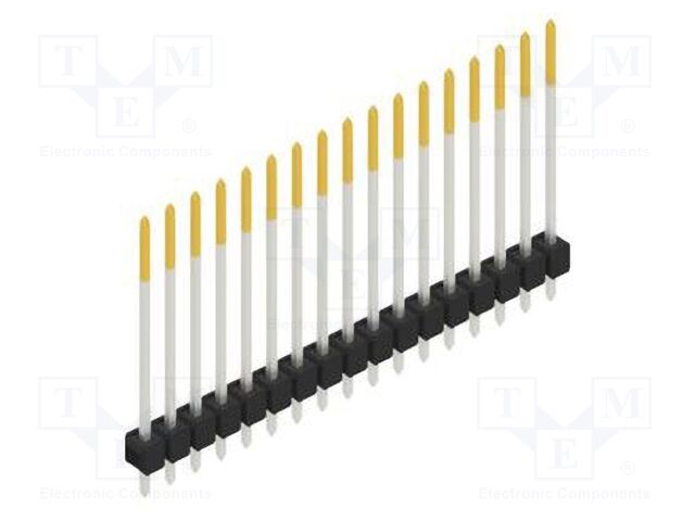 Connector: pin strips; pin header; male; PIN: 17; 2.54mm; THT; 1x17