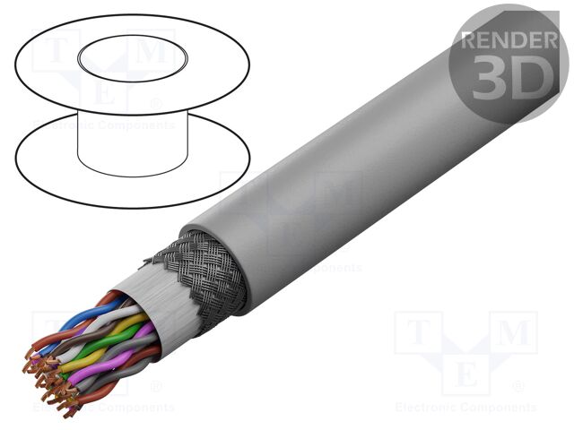 Wire: control cable; SUPER-PAAR-TRONIC-C-PUR; 14x2x0,75mm2; PUR