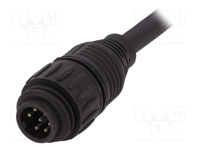 Connector: circular; plug; PIN: 7; male; cables; IP65,IP67; 10A; 5m