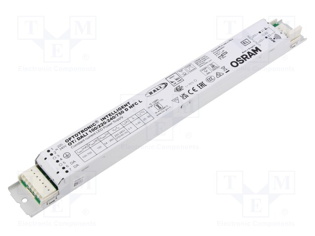 Power supply: switched-mode; LED; 100W; 54÷260VDC; 100÷750A; IP20