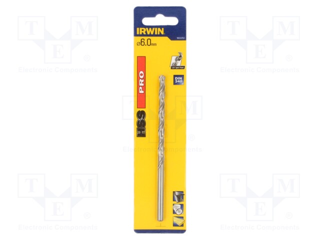 Drill bit; for metal; Ø: 6mm; L: 140mm; Working part len: 95mm