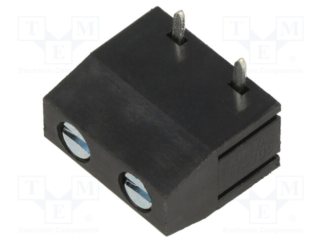 PCB terminal block; straight; 7.5mm; ways: 2; on PCBs; terminal
