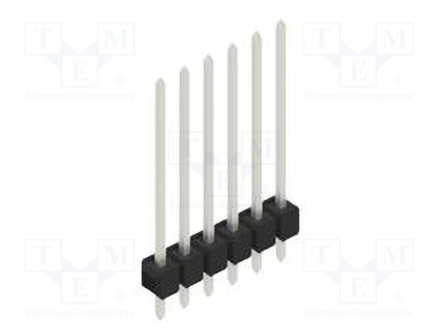 Connector: pin strips; pin header; male; PIN: 6; 2.54mm; THT; 1x6