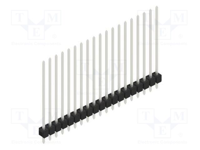 Connector: pin strips; pin header; male; PIN: 19; 2.54mm; THT; 1x19
