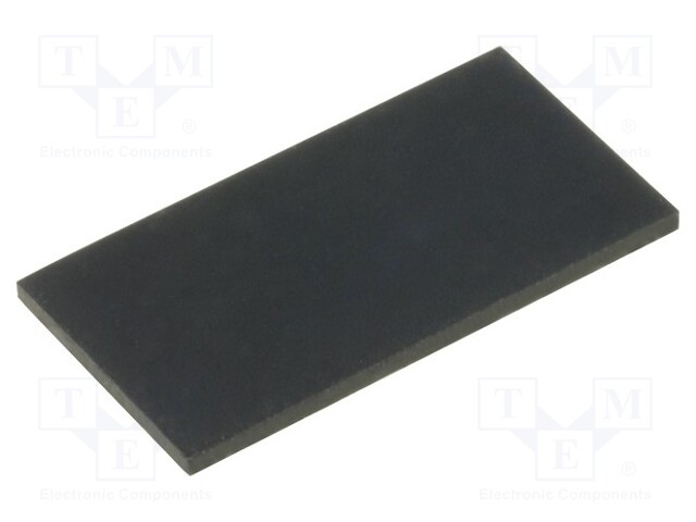 Self-adhesive foot; H: 1mm; black; rubber; W: 20mm; L: 10mm