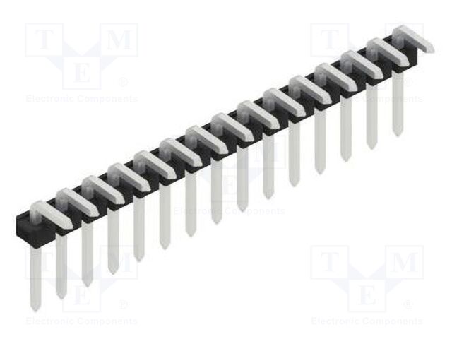 Connector: pin strips; pin header; male; PIN: 15; 2.54mm; THT; 1x15