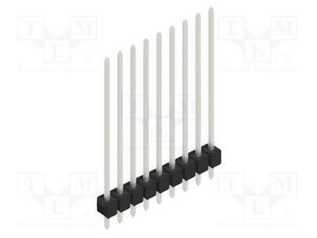 Connector: pin strips; pin header; male; PIN: 9; 2.54mm; THT; 1x9