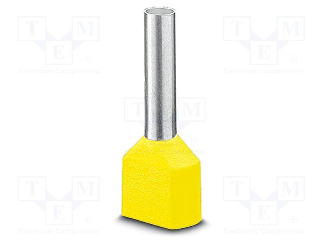 Tip: bootlace ferrule; insulated,double; copper; Bit len: 14mm