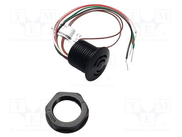 RFID reader; 8÷24V; single-wire,WIEGAND; Ø25x22mm; black; M20x1.5