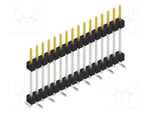Connector: pin strips; pin header; male; PIN: 16; 2.54mm; SMT; 1x16