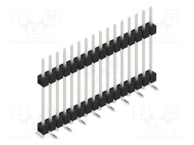 Connector: pin strips; pin header; male; PIN: 16; 2.54mm; SMT; 1x16
