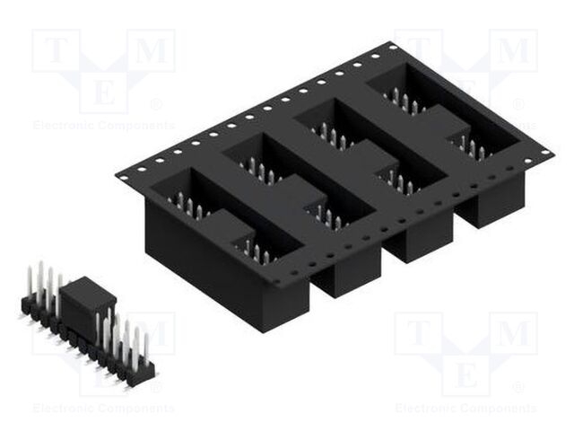 Connector: pin strips; pin header; male; PIN: 24; 2.54mm; SMT; 2x12