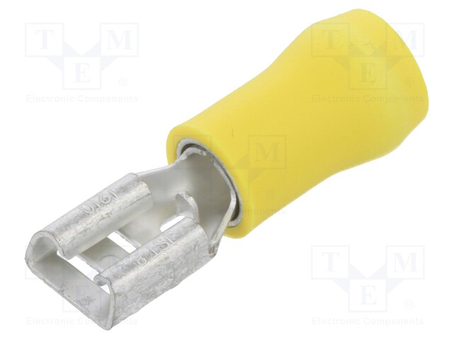 Terminal: flat; 6.3mm; 0.8mm; female; 2.5÷6mm2; crimped; for cable