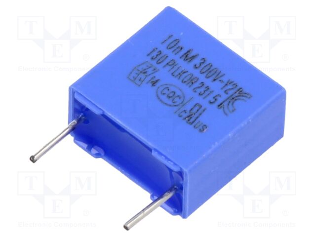 Capacitor: polypropylene; Y2; 10nF; THT; ±20%; 10mm; -55÷105°C; 300V