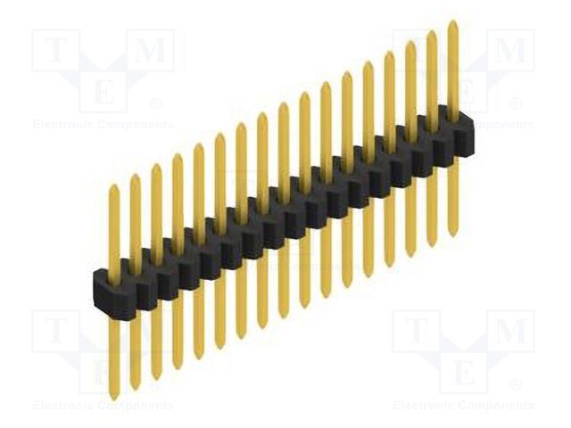 Connector: pin strips; pin header; male; PIN: 17; 1.27mm; THT; 1x17