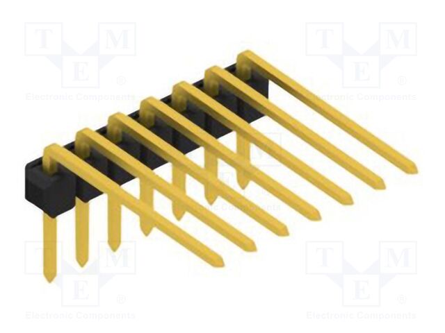 Connector: pin strips; pin header; male; PIN: 7; 2.54mm; THT; 1x7