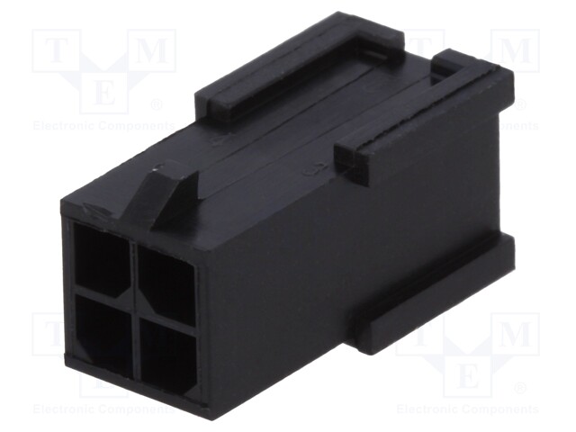 Plug; wire-board; male; Micro MATE-N-LOK; 3mm; PIN: 4; w/o contacts