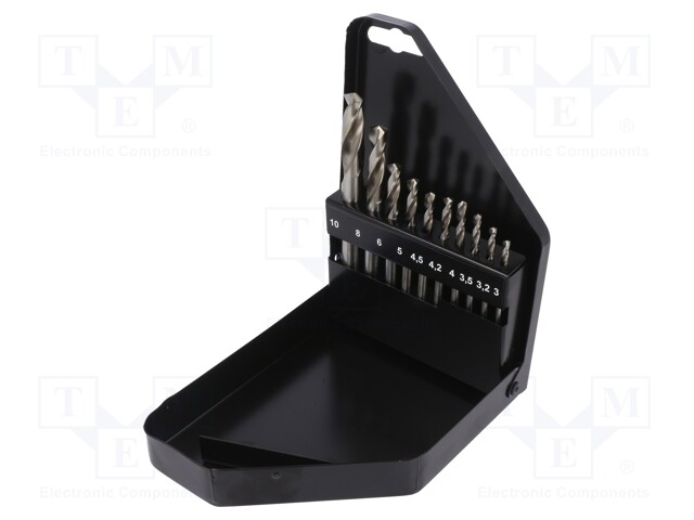 Drill set; Application: metal,steel,stainless steel; Pcs: 10