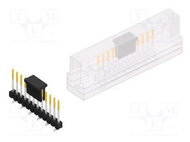Connector: pin strips; pin header; male; PIN: 12; 2.54mm; SMT; 1x12