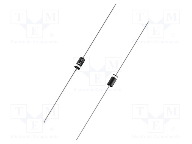 Diode: rectifying; THT; 600V; 1A; Ammo Pack; Ifsm: 30A; A405; Ir: 50uA