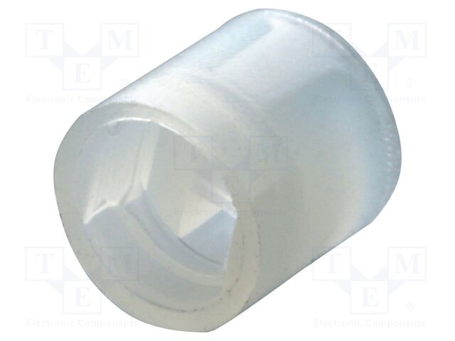 Spacer sleeve; LED; Øout: 4mm; ØLED: 3mm; L: 4mm; natural; UL94V-2