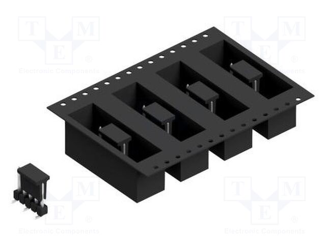 Connector: pin strips; pin header; male; PIN: 5; 2.54mm; SMT; 1x5