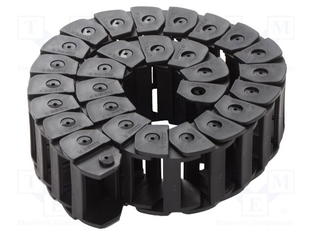 Cable chain; LIGHT; Bend.rad: 50mm; L: 980mm; non-openable frames