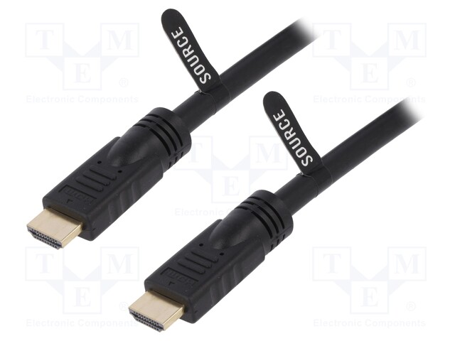 Cable; HDMI 1.4; HDMI plug,both sides; 30m; black