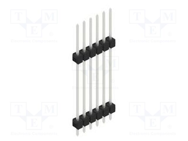 Connector: pin strips; pin header; male; PIN: 6; 2.54mm; THT; 1x6