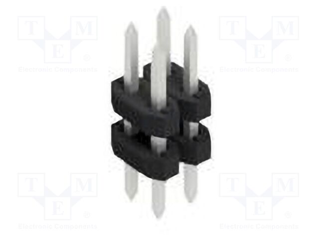 Connector: pin strips; pin header; male; PIN: 4; 2mm; THT; 2x2; 100V